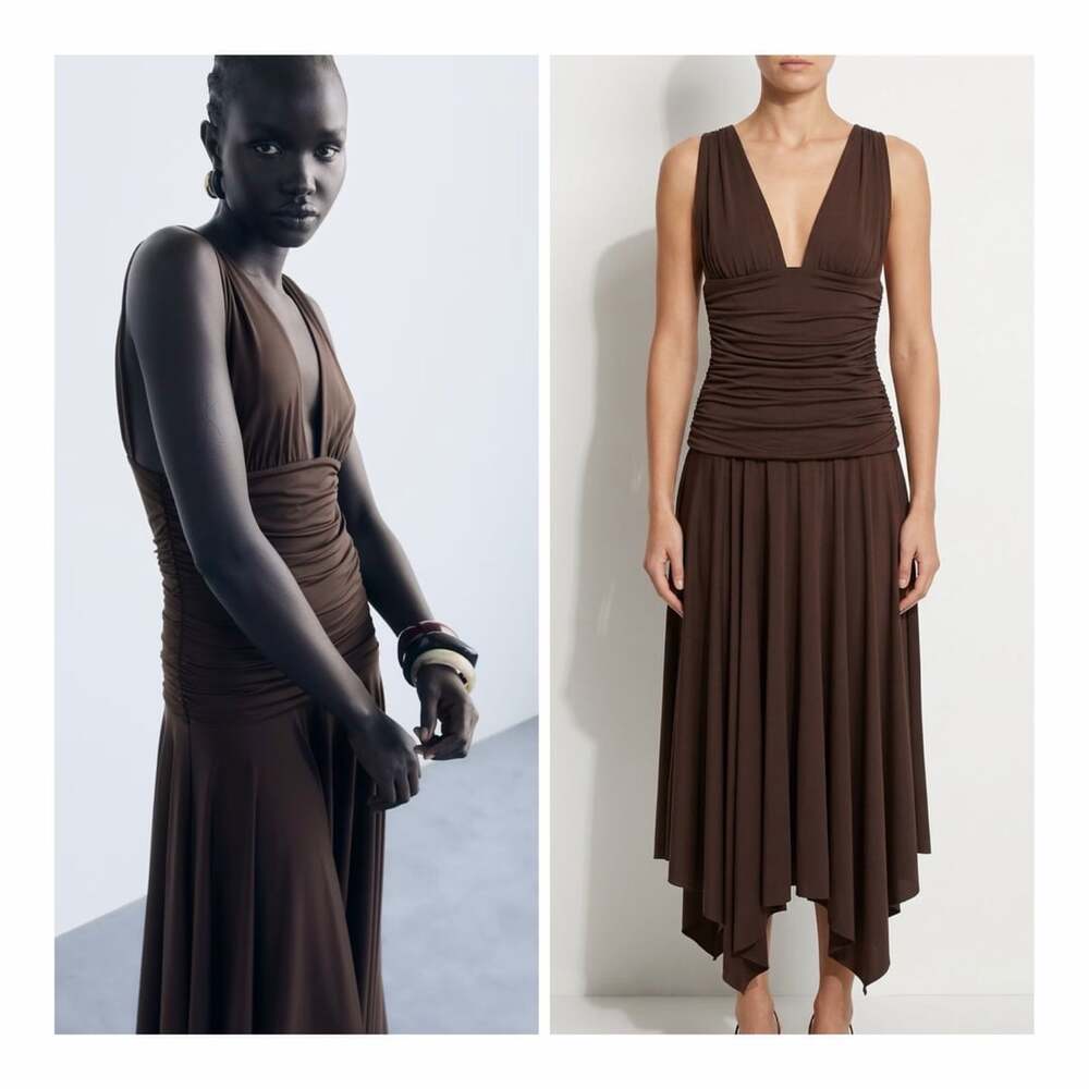 MANGO LONG DRESS WITH CONTRASTING DESIGN. NWT!